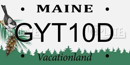 GYT10D Maine License Plate
