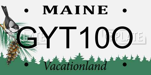 GYT10O Maine License Plate