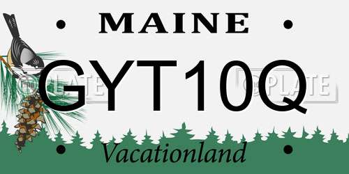 GYT10Q Maine License Plate