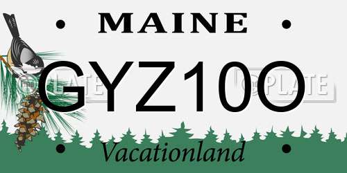 GYZ10O Maine License Plate