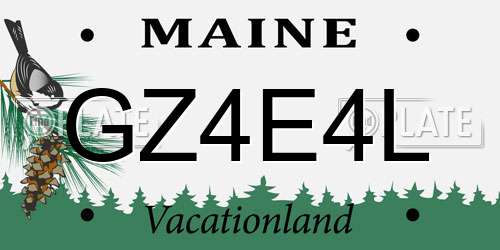 GZ4E4L Maine License Plate