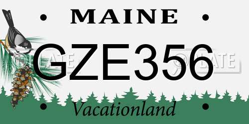 GZE356 Maine License Plate
