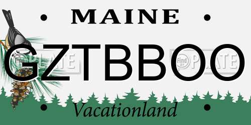 GZTBBOO Maine License Plate