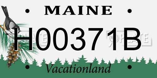 H00371B Maine License Plate