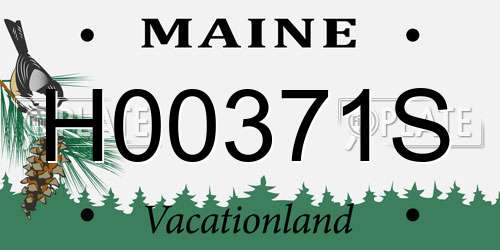 H00371S Maine License Plate
