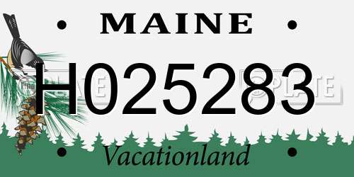 H025283 Maine License Plate