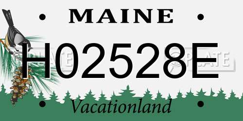 H02528E Maine License Plate