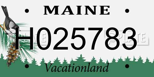 H025783 Maine License Plate