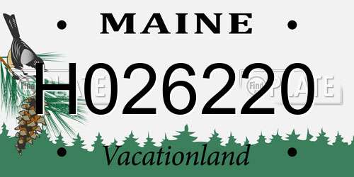 H026220 Maine License Plate