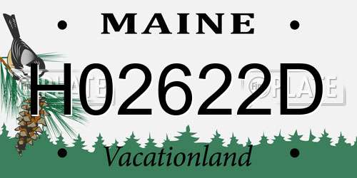 H02622D Maine License Plate