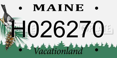 H026270 Maine License Plate