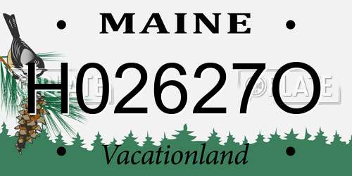 H02627O Maine License Plate