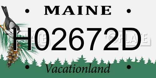 H02672D Maine License Plate