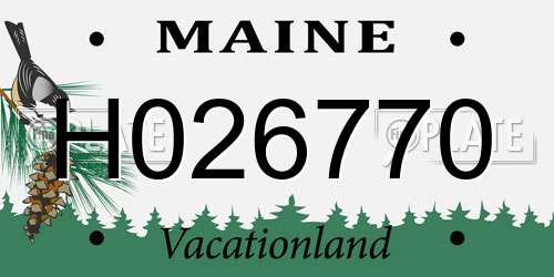 H026770 Maine License Plate