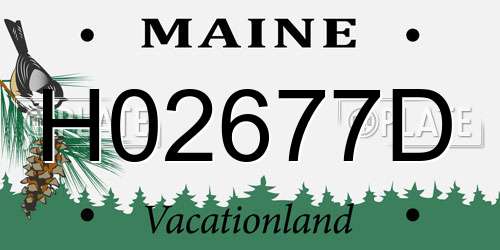 H02677D Maine License Plate