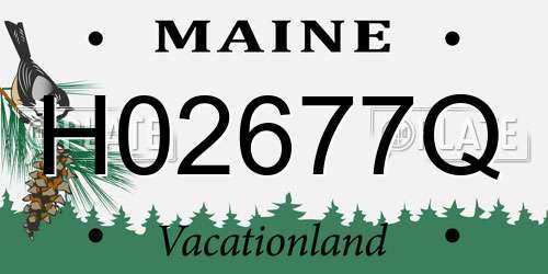 H02677Q Maine License Plate