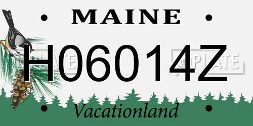 H06014Z Maine License Plate
