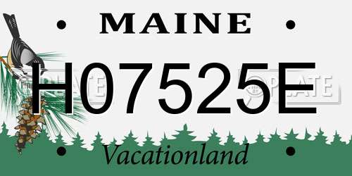H07525E Maine License Plate