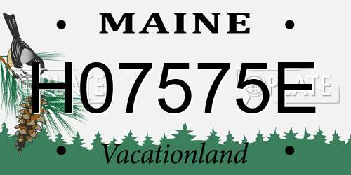 H07575E Maine License Plate