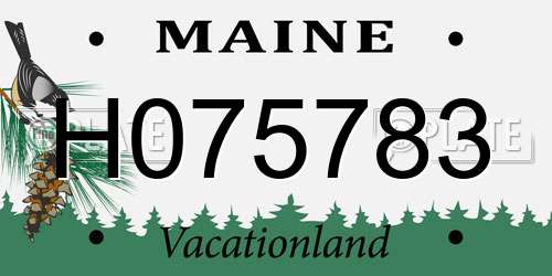 H075783 Maine License Plate