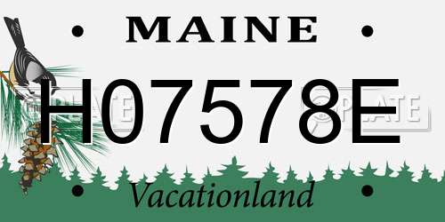H07578E Maine License Plate