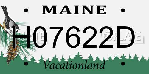 H07622D Maine License Plate