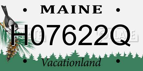 H07622Q Maine License Plate