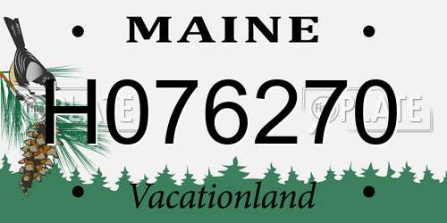 H076270 Maine License Plate