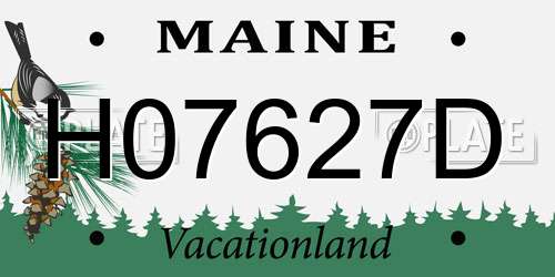 H07627D Maine License Plate