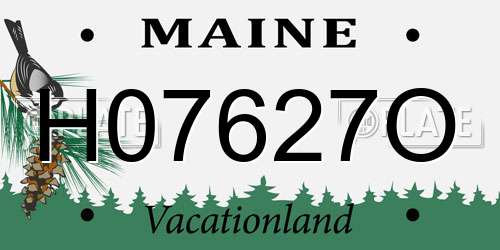 H07627O Maine License Plate