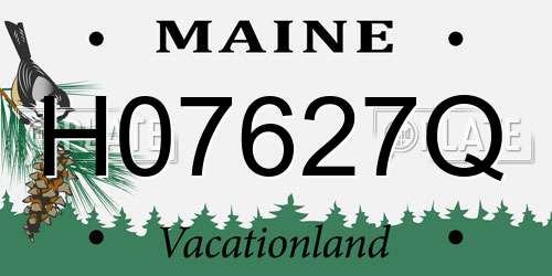 H07627Q Maine License Plate
