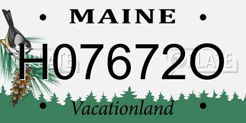 H07672O Maine License Plate