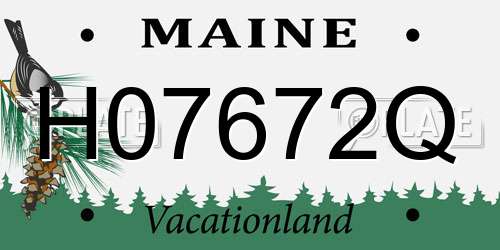 H07672Q Maine License Plate