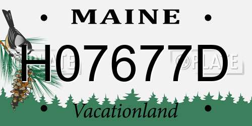 H07677D Maine License Plate