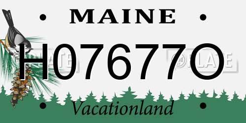 H07677O Maine License Plate