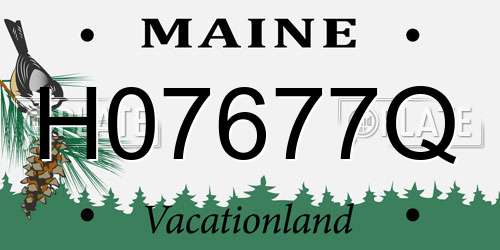 H07677Q Maine License Plate