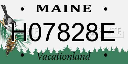 H07828E Maine License Plate