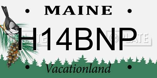 H14BNP Maine License Plate