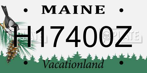 H17400Z Maine License Plate