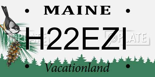 H22EZI Maine License Plate