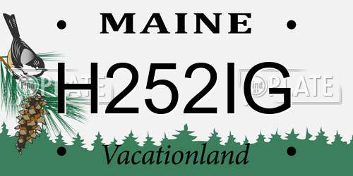 H252IG Maine License Plate