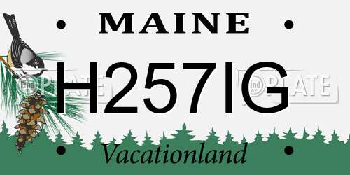 H257IG Maine License Plate