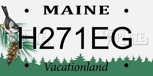 H271EG Maine License Plate