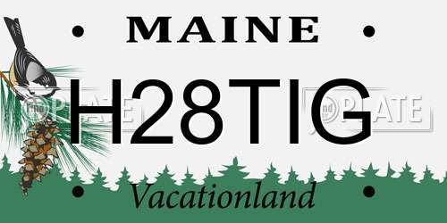 H28TIG Maine License Plate