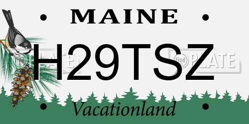 H29TSZ Maine License Plate
