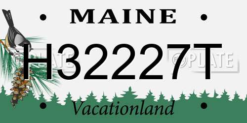 H32227T Maine License Plate