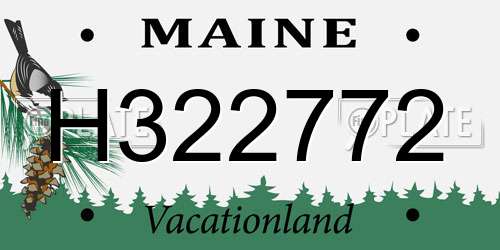 H322772 Maine License Plate