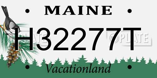 H32277T Maine License Plate