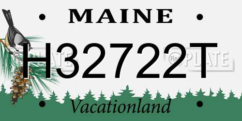 H32722T Maine License Plate