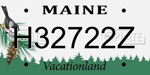 H32722Z Maine License Plate